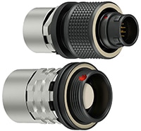 ODU AMC® High-Density: High-Speed Connector with Dual Lock Capability Image of ODU's AMC® High-Density Series Assemblies