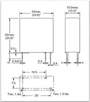 Omron's Case and Mounting Pad Dimensions Image of Omron's Case and Mounting Pad Dimensions