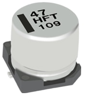 Panasonic's EEE-FT (HF) Series (High-Temp Reflow) Aluminum Electrolytic Capacitors Image of Panasonic's EEE-FT (HF) Series (High-Temp Reflow) Aluminum Electrolytic Capacitors