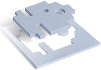 Parker Chomerics' THERM-A-GAP™ 974 Thermally Conductive Gap Filler Pads Immagine delle piazzole gap filler termoconduttive THERM-A-GAP™ 974 di Parker Chomerics