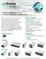 Pulse Electronics, a YAGEO Company SFP/SFP+ Opical Communication Flyer Image of Pulse Electronics, a YAGEO Company SFP/SFP+ Opical Communication Flyer