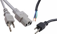 Qualtek's CSA and UL Approved North American Power Cords Immagine dei cavi di alimentazione approvati CSA e UL in Nord America di Qualtek