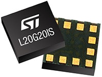 STMicroelectronics' L20G20IS Ultra-Compact Two-Axis Gyroscope Image of STMicroelectronics L20G20IS Ultra-Compact Two-Axis Gyroscope
