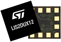 STMicroelectronics LIS2DUX12 Ultra-Low-Power MEMS Accelerometer Image of STMicroelectronics LIS2DUX12 Ultra-Low-Power MEMS Accelerometer