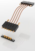 Samtec's GRF1 50 Ohm Ganged Micro-Miniature RF Connectors and Cables Image des câbles et des connecteurs RF jumelés micro-miniatures GRF1 50 Ω de Samtec