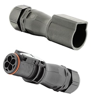 Souriau's UTL Series 4-position Connectors with Backshell Image of Souriau's UTL Series 4-position Connectors with Backshell
