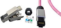 Stewart Connector's Cat6/Cat6a RJ45 Punch Down Modular Plugs – SS-39300 Series Image des fiches modulaires poinçonnées RJ45 Cat6/Cat6a de Stewart Connector– Série SS-39300