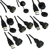 Stewart Connector's IP67 Rated USB Type-A Cable Assemblies Image of Stewart Connector's IP67 Ingress Rated USB Type-A Cable Assemblies