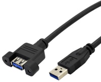 Stewart's Universal Serial Bus (USB) 2.0 and 3.0 Panel Mount Cable Assemblies Image of Stewart's Universal Serial Bus (USB) 2.0 and 3.0 Panel Mount Cable Assemblies