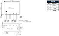 TEA1 Diagram - Click to Enlarge Image of TRACO Power TEA Series SIP Converters