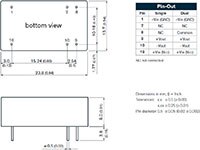 Traco Power's Mechanical Diagram (click to enlarge) Traco Power 的機械示意圖圖片