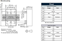 TRACO Power's TIM 6 Series Alternative Pinning TRACO Power의 TIM 6 계열 대체 고정 이미지
