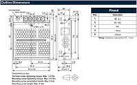 TRACO Power TXN Series Industrial Power Supplies - Dimensions TRACO Power TXN 계열 산업용 전원 공급 장치 - 치수 이미지