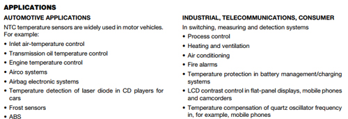 NTC Thermistors NTC Thermistors