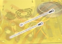 Vishay/BC Components' NTCALUG03 Mini Lug NTC Thermistors Image of Vishay/BC Components' NTCALUG03 Mini Lug NTC Thermistors