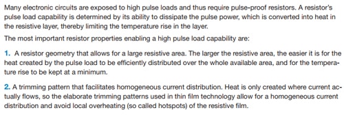Pulse Load Capability of SMD Film Resistors Pulse Load Capability of SMD Film Resistors
