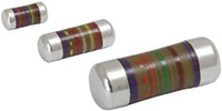 Vishay MMU 0102, MMA 0204, and MMB 0207 Precision MELF Resistors Immagine dei resistori MELF di precisione MMU 0102, MMA 0204 e MMB 0207 di Vishay