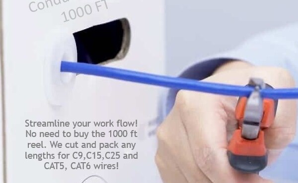 Image of CompuCablePlusUSA's Available for Custom Cables like 9C, 15C, 25C, and CAT5, CAT6 wires