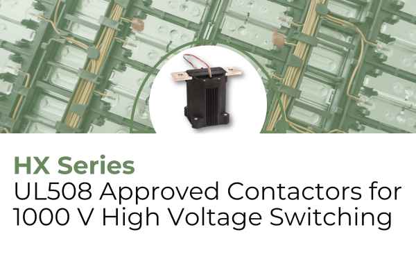 Sensata Gigavac HX Series Contactors Image of Sensata Gigavac HX Series Contactors