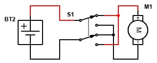 Bi-Directional DC Motor Control with DPDT Switches Bi-Directional DC Motor Control with DPDT Switches