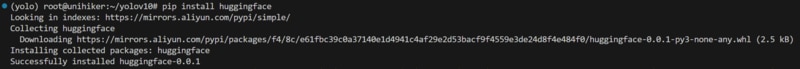 Install the Hugging Face library image of Install the Hugging Face library