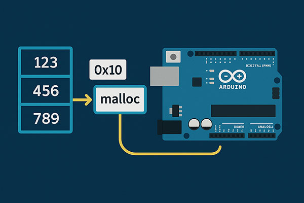 How to Use Dynamic Memory Allocation and Pointers on Arduino Image of How to Use Dynamic Memory Allocation and Pointers on Arduino