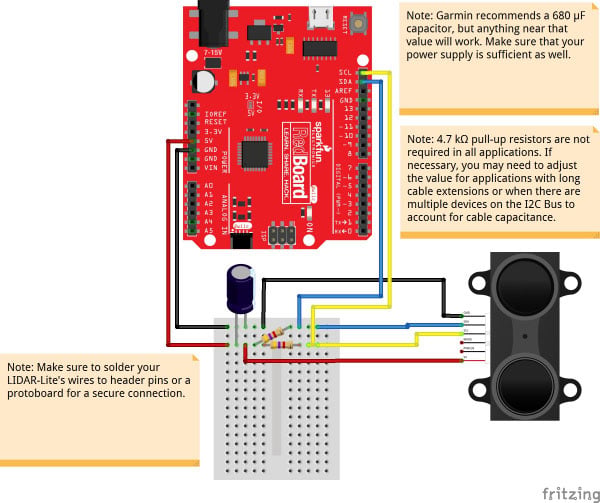 LIDAR-Lite v3 Hookup Guide Image of LIDAR-Lite v3 Hookup Guide