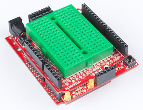 SparkFun Arduino ProtoShield Hookup Guide Image of SparkFun Arduino ProtoShield Hookup Guide