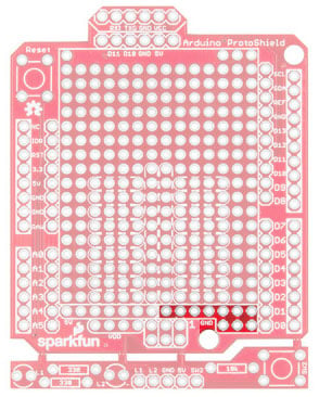 SparkFun Arduino ProtoShield Hookup Guide Image of SparkFun Arduino ProtoShield Hookup Guide