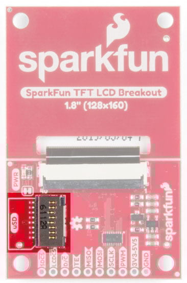 TFT LCD Breakout 1.8in 128x160 Hookup Guide Image of TFT LCD Breakout 1.8in 128x160 Hookup Guide