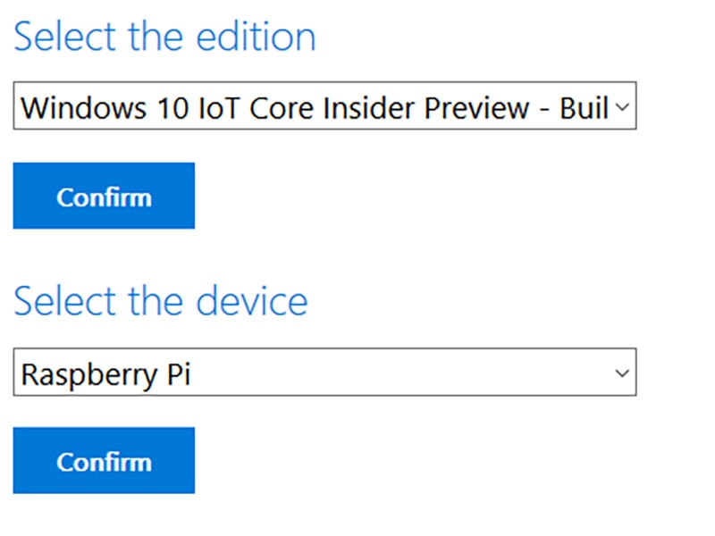 Selecting your device Selecting your device