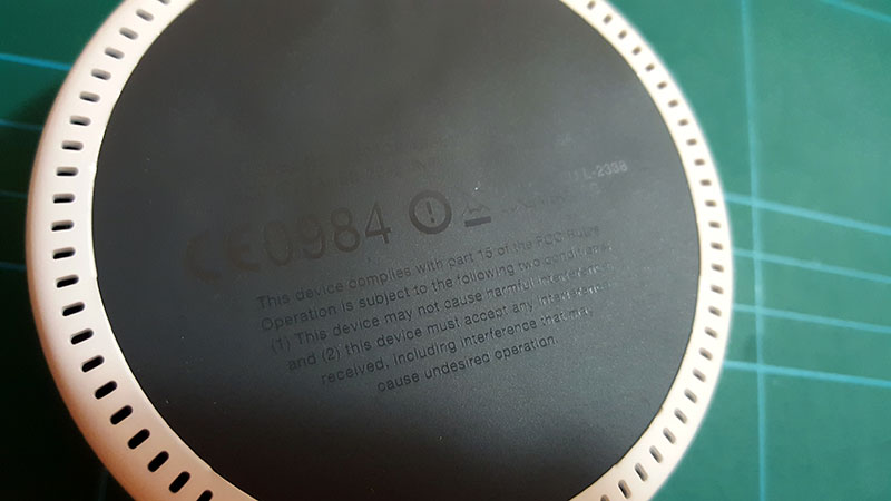 The Bottom of the Echo Dot The Bottom of the Echo Dot