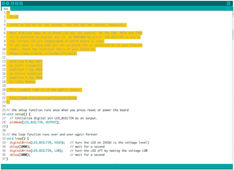 Arduino Basics Blink Software