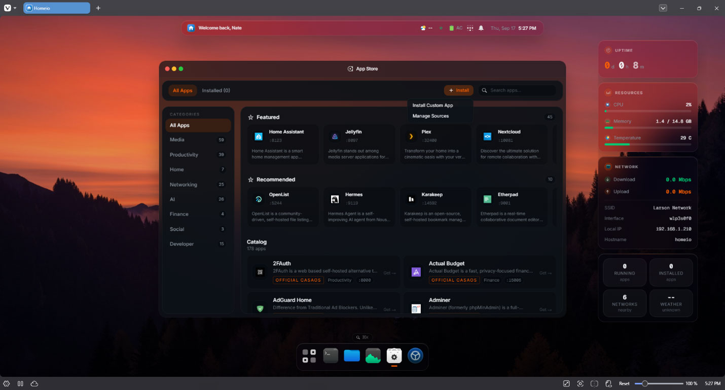 Homeio: A Friendly Starting Point for Your First Home Server Image of Homeio: A Friendly Starting Point for Your First Home Server