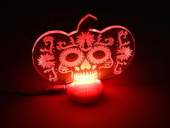 Laser Cut Edge-Lit Sign for Halloween 2020