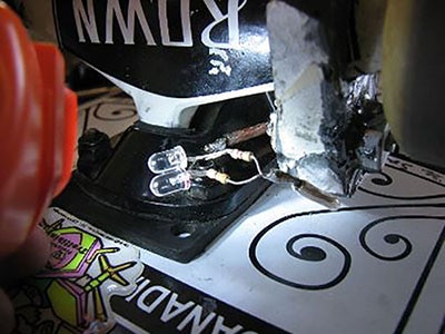 Build LED Headlights for a Longboard with a DC Motor