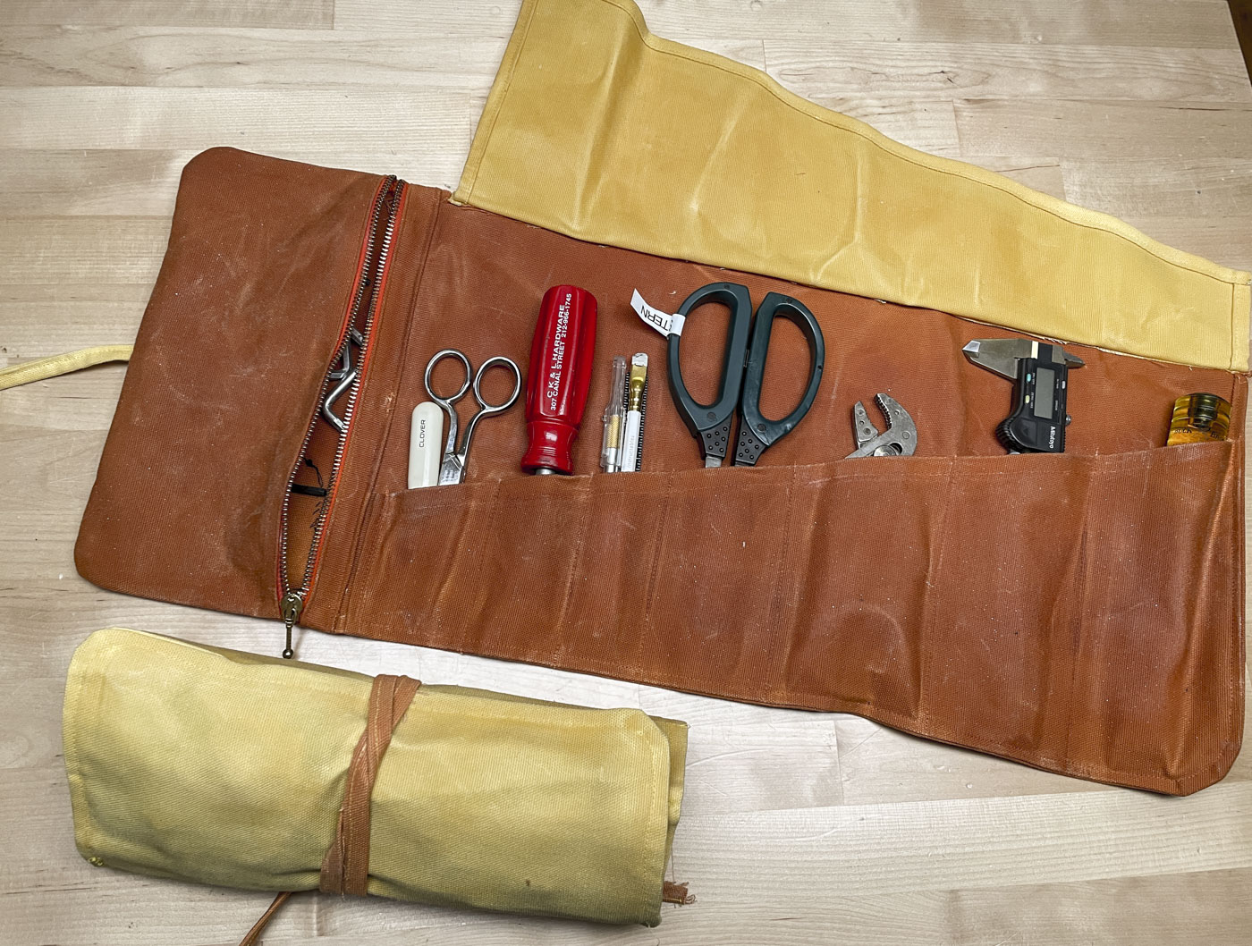 Waxed Canvas Tool Roll