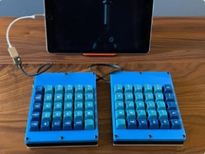 Split Ortho Keyboard with TCA8418 Matrix Expanders