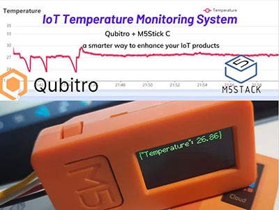 IoT Temperature Monitor using M5Stick and Qubitro