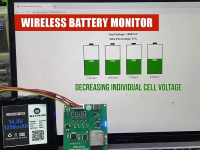 Wireless Battery Monitoring System for Lithium Battery Packs
