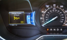 A close-up view of a car Instrument Cluster.