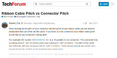 Image of Related Content: Ribbon Cable Pitch vs Connector Pitch