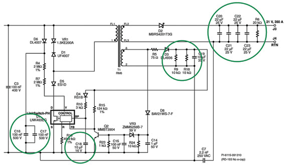 Image of Capacitor selection changes