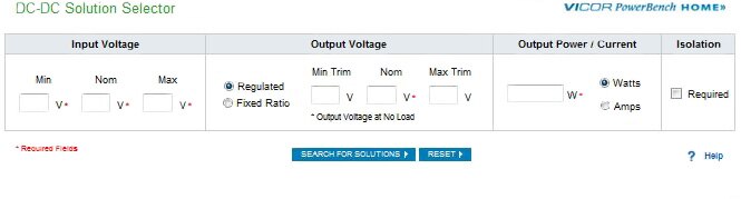 Image of DC/DC Solution Selector template