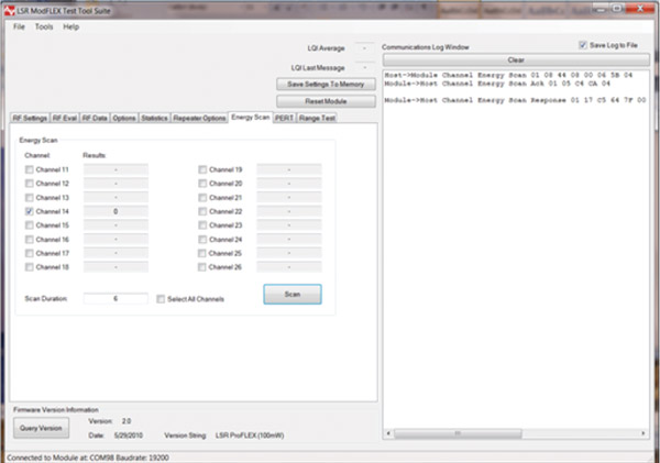 Image of ProFLEX01 energy scan results