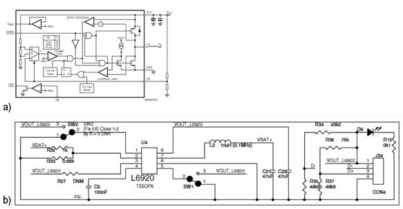 Image of STMicro’s L6920 high-efficiency step-up converter