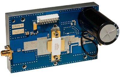 Wolfspeed 針對 CGHV14800F PA 提供的展示電路示意圖