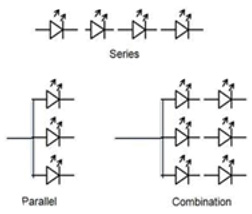 Arrays of multiple LEDs