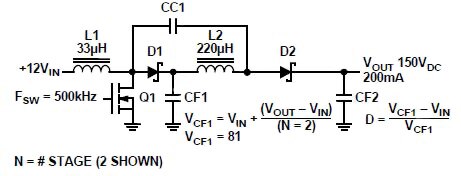 Image of a two-stage SEPIC multiplied boost converter