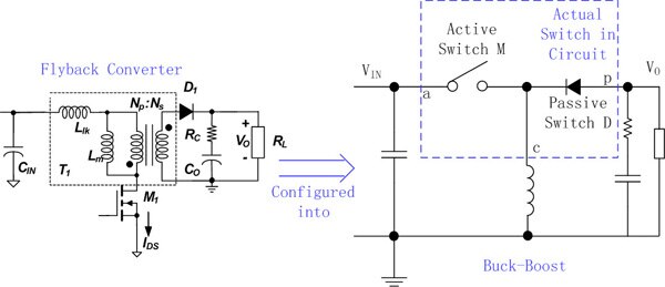 Image of configuring flyback into buck-boost